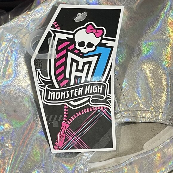 MONSTER HIGH Girls Shiny Silver Cap Logo Skull One Size (4-16) Adjustable NEW - Picture 12 of 13